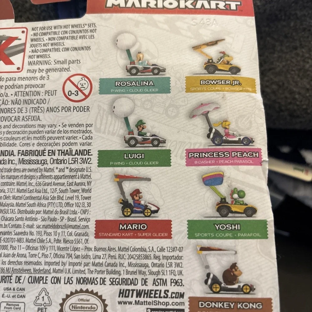 Hot‎ Wheels  Mario Kart Series  Luigi P-Wing With Cloud Glider  Sealed